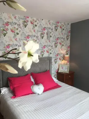 Un ou plusieurs lits dans un hébergement de l'établissement Auprès du château