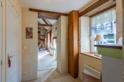 Cuisine ou kitchenette dans l'établissement Longère PROCHE LOCHES