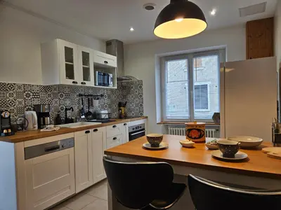 Cuisine ou kitchenette dans l'établissement Gîte de l'Horizon, 5mn du Zoo de Beauval