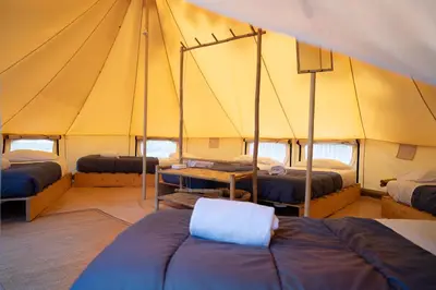 Un ou plusieurs lits dans un hébergement de l'établissement Lodg'ing Nature Camp Châteaux de la Loire