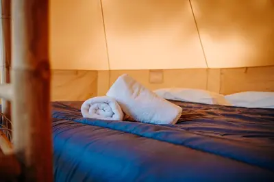 Un ou plusieurs lits dans un hébergement de l'établissement Lodg'ing Nature Camp Châteaux de la Loire