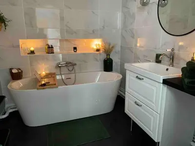 Salle de bains dans l'établissement Appartement VH III