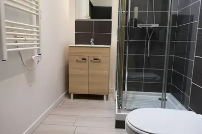 Salle de bains dans l'établissement Le Duplex des QUAIS