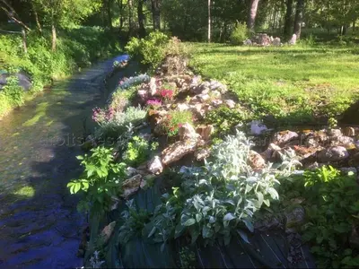 Jardin de l'établissement Évasion champêtre : Gîte enchanteur avec jardin clos, rivière et tout confort près des Châteaux de la Loire. - FR-1-381-506