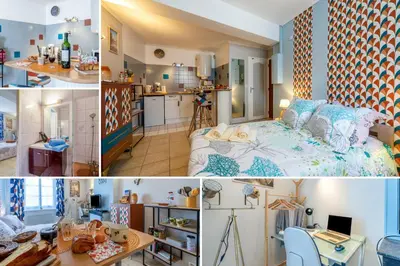 Cuisine ou kitchenette dans l'établissement SUPERLOGIS - Bel Epoque - STUDIO Classé 3 étoiles - BLOIS-HYPERCENTRE