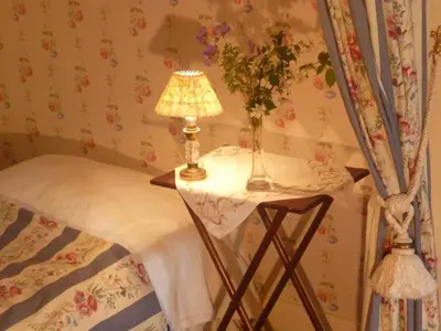 Un ou plusieurs lits dans un hébergement de l'établissement Bed and Breakfast - Château du Vau