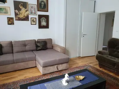 Coin salon dans l'établissement Location courte durée