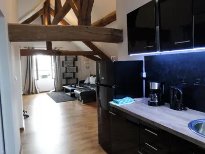 Cuisine ou kitchenette dans l'établissement Vue splendide sur Chateau