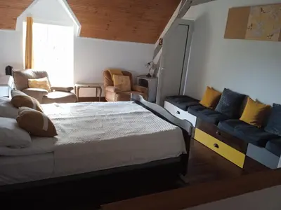 Un ou plusieurs lits dans un hébergement de l'établissement Maison de vacances Sol & Piper