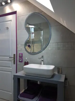 Salle de bains dans l'établissement Gîte Les Nymphéas