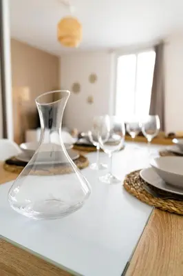 Boissons dans l'établissement Spacieux appartement avec parking privé à Saumur
