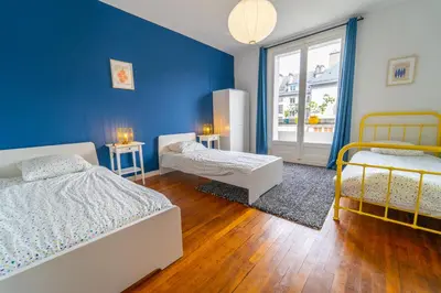 Un ou plusieurs lits dans un hébergement de l'établissement Tours Hyper Centre - Balcon - Arrivée autonome