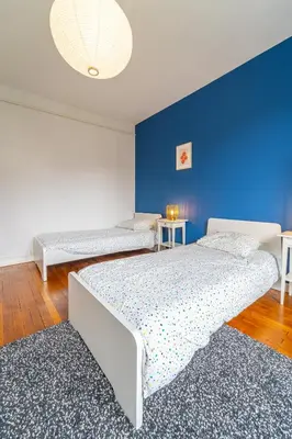 Un ou plusieurs lits dans un hébergement de l'établissement Tours Hyper Centre - Balcon - Arrivée autonome