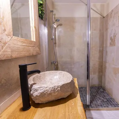Salle de bains dans l'établissement Studio élément - Terre