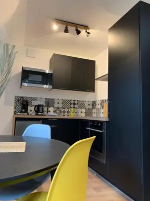 Cuisine ou kitchenette dans l'établissement Gîte au pied du château de Chaumont-Sur-Loire, Chambord et Amboise