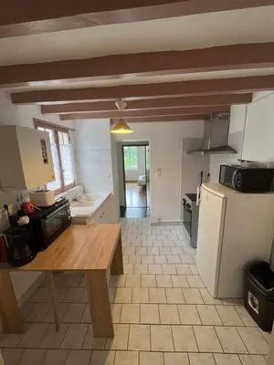 Cuisine ou kitchenette dans l'établissement La Maison des Cochards - vue sur le Cher à 5 minutes de beauval