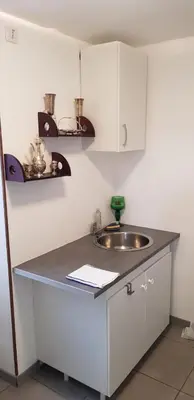 Cuisine ou kitchenette dans l'établissement Gîte Des Quinconces