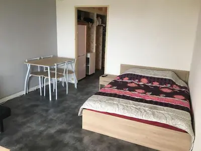 Un ou plusieurs lits dans un hébergement de l'établissement Joli studio proche des châteaux et du parc de Beauval