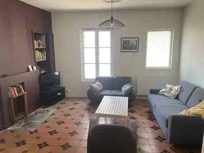 Coin salon dans l'établissement 2 gîtes mitoyens - 10 personnes - Jardin - Centre Saint Aignan