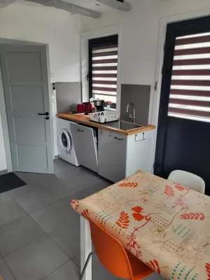 Cuisine ou kitchenette dans l'établissement Joli appartement avec vue sur la Loire