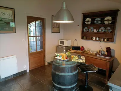 Cuisine ou kitchenette dans l'établissement Le Puits de la Foltière