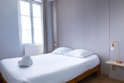 Un ou plusieurs lits dans un hébergement de l'établissement La Récrée des Pandas Maison de ville 6pers, Châteauvieux, Zoo de Beauval, Châteaux de la Loire