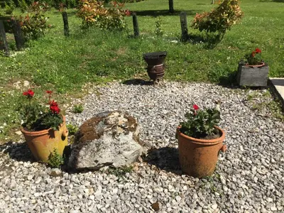 Jardin de l'établissement Longère 2 pers au coeur de la Touraine
