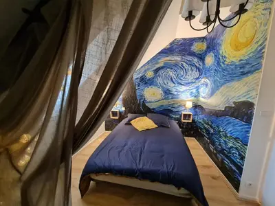 Un ou plusieurs lits dans un hébergement de l'établissement Le Lude Land Musée