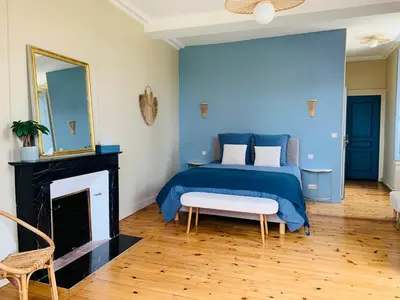 Un ou plusieurs lits dans un hébergement de l'établissement Les Chambres de La Varenne - Chambres d'hôtes