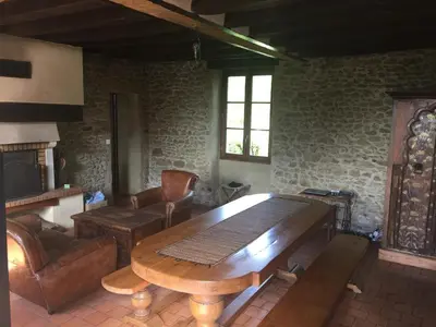 Coin salon dans l'établissement Gîte 