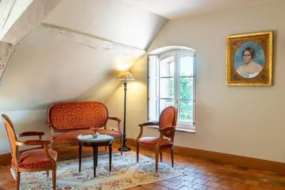 Coin salon dans l'établissement Domaine de la Blonnerie