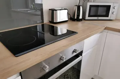 Cuisine ou kitchenette dans l'établissement Le LORENZO - hypercentre, cosy et vue Loire