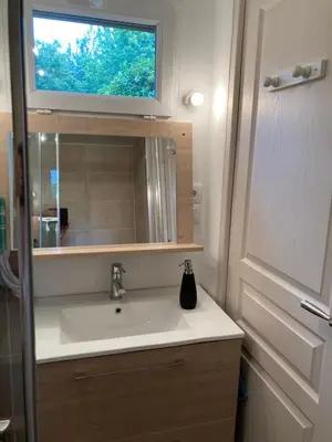 Salle de bains dans l'établissement Residence Labrège T2Duplex Spa Piscine
