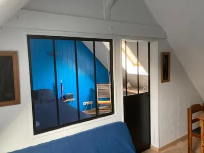 Un ou plusieurs lits dans un hébergement de l'établissement Residence Labrège T2Duplex Spa Piscine