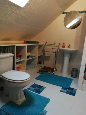 Salle de bains dans l'établissement Les Bardinieres for Zoo Fleche