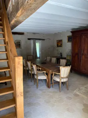 Coin salon dans l'établissement Maison d'hôtes Moulin du Bas Pesé