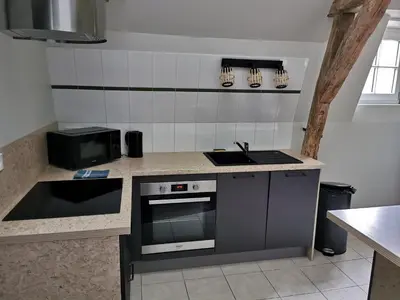 Cuisine ou kitchenette dans l'établissement Le Gatsby - Duplex art déco au coeur de Blois