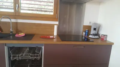 Cuisine ou kitchenette dans l'établissement Gite entre Loire, châteaux et Sologne