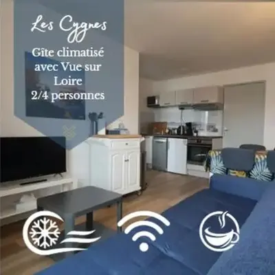 Gîtes des Cygnes vue sur Loire et linge inclus