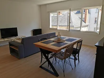 Télévision ou salle de divertissement dans l'établissement L'EMILIO - hypercentre, lumineux et vue Loire