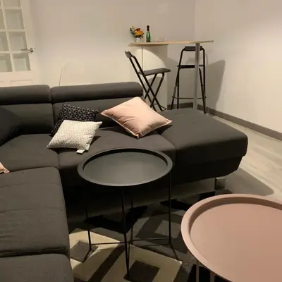 Coin salon dans l'établissement Appartement 4 PERSONNES EMPLACEMENT IDEAL PROCHE DES 24H ET GARE