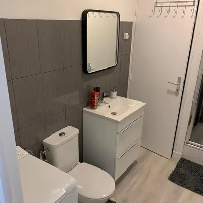 Salle de bains dans l'établissement Appartement 4 PERSONNES EMPLACEMENT IDEAL PROCHE DES 24H ET GARE