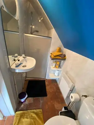 Salle de bains dans l'établissement Pause Paisible à Blois « Comme à « BROOKLYN »