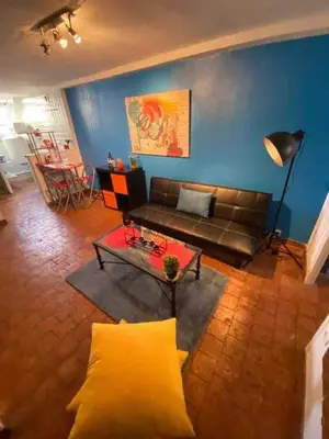 Coin salon dans l'établissement Pause Paisible à Blois « Comme à « BROOKLYN »