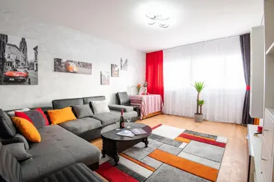 Coin salon dans l'établissement T2 proche gare, à deux pas de la Place Velpeau