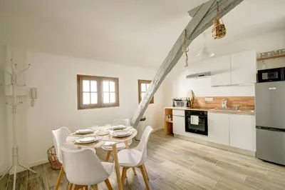 Cuisine ou kitchenette dans l'établissement La Belle bâtisse de Villandry
