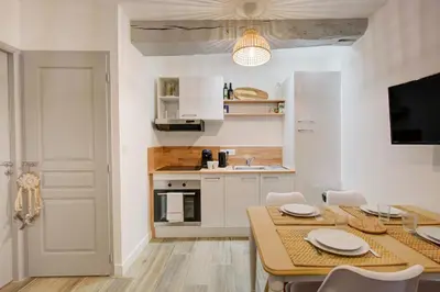 Cuisine ou kitchenette dans l'établissement Le Langeais Cocoon in the heart of Les Halles