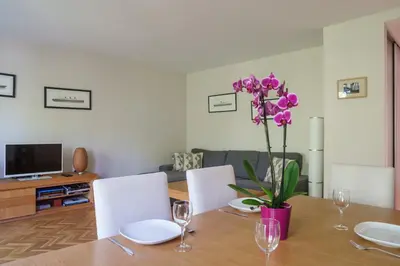 Télévision ou salle de divertissement dans l'établissement Appartement Tours centre avec parking 4 p