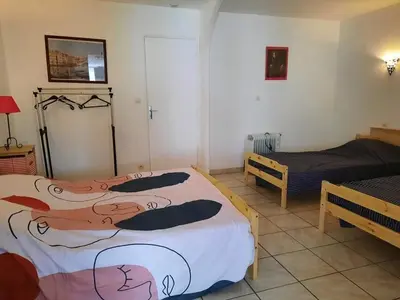 Un ou plusieurs lits dans un hébergement de l'établissement Agréable maison entre Zoo et Châteaux