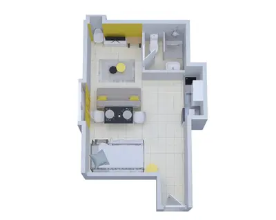 Plan de l'établissement L'appart K-psule - Design, tout confort, centre-ville, 3 pers